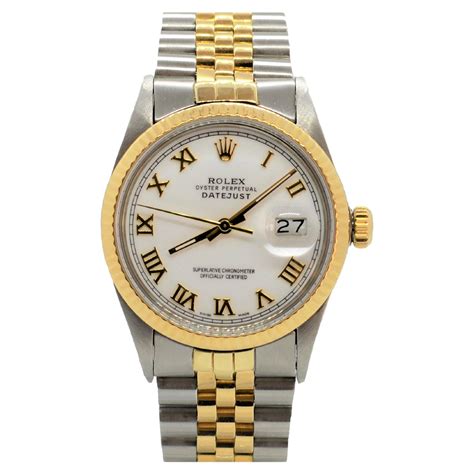 rolex datejust 36 two tone jubilee roman numerals